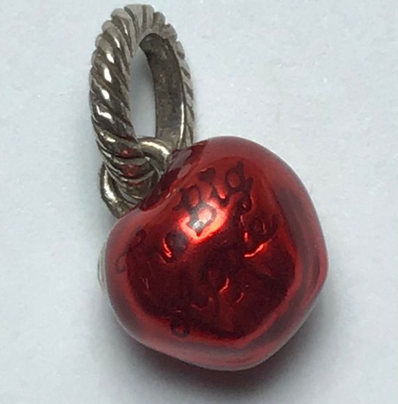 Brighton NY Love New York Red Enamel Big Apple / Dangle Bead for Charm Bracelet - Picture 3 of 4